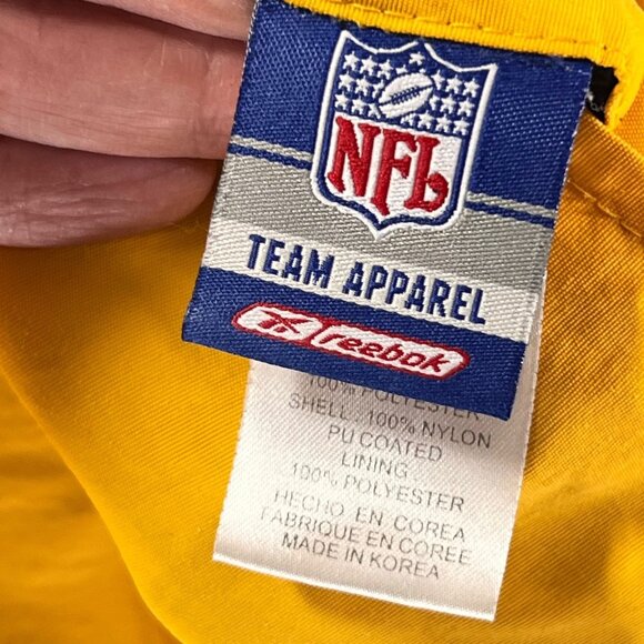 Vtg Pittsburgh Steelers Reebok NFL Team Apparel Hooded Jacket Reversible 2XL - Picture 6 of 16